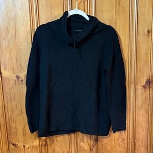 Robert Kitchen Black Textured Lightweight Sweater - Size Large